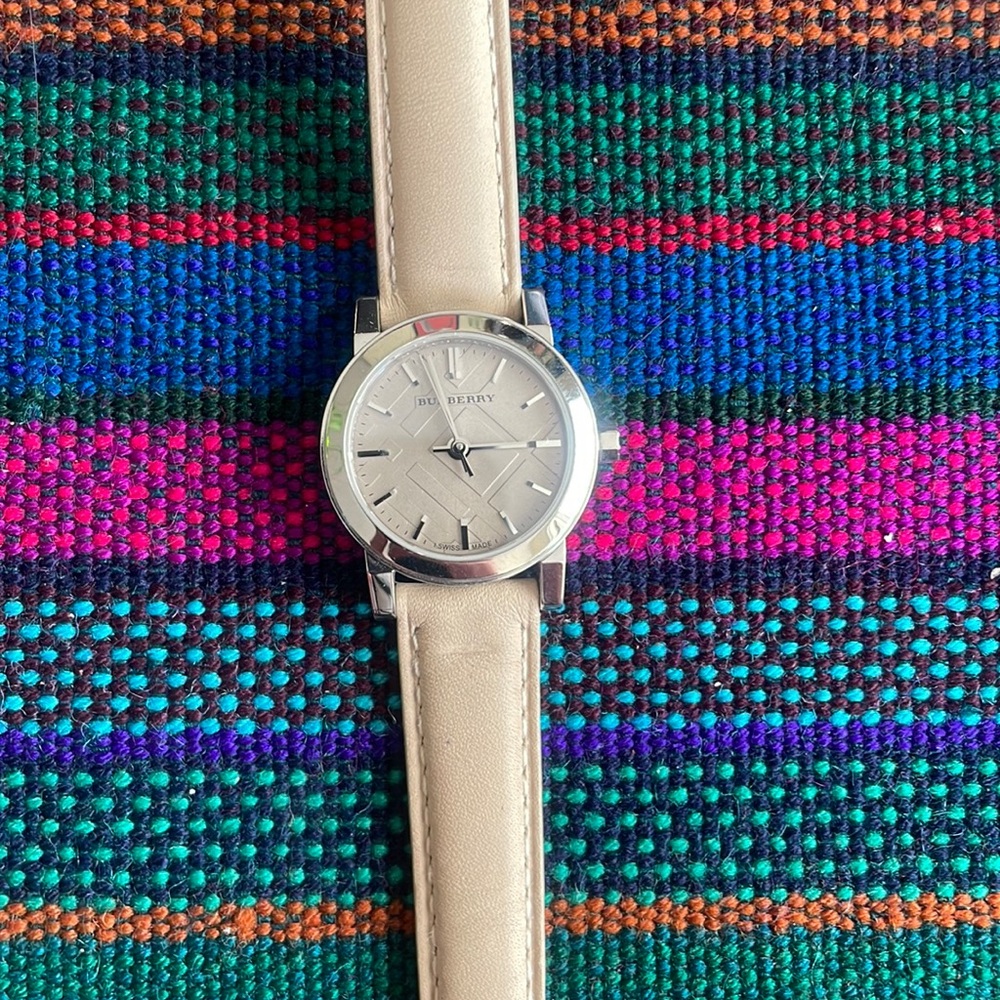 Burberry Beige and Silver Women's Watch